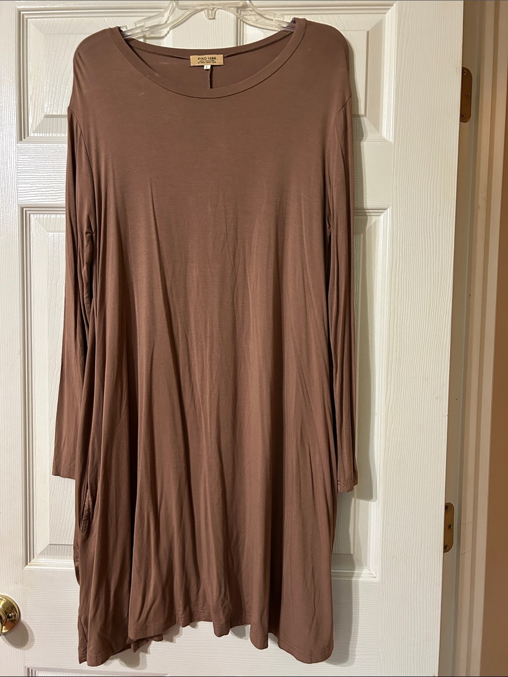 Swing Dress in Mauve Brown